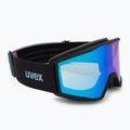 Скиорска маска UVEX Blast CV black matt/mirror blue