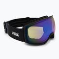 Скиорска маска UVEX Victorious FM black matt/mirror blue