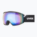 Скиорска маска UVEX Victorious FM black matt/mirror blue 5