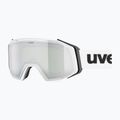 Скиорски очила UVEX Gravity FM white matt/mirror silver/green/clear