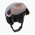 Детска скиорска каска UVEX Rocket Visor Jr cool lavender abstract matt/mirrorsilver/lasergold 10