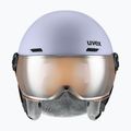 Детска скиорска каска UVEX Rocket Visor Jr cool lavender abstract matt/mirrorsilver/lasergold 2