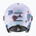 Детска скиорска каска UVEX Rocket Visor Jr cool lavender abstract matt/mirrorsilver/lasergold 4