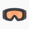 Детска скиорска маска UVEX Pwdr LG Jr black matt/orange/clear 3