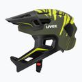 Детска велосипедна каска UVEX React Fullface Jr dark olive matt 3