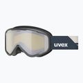 Детска скиорска маска UVEX Speedy Nova FM S2 black matt/mirror silver