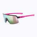 Детски слънчеви очила UVEX Dyrt Jr black pink mat/mirror pink