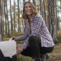 Дамска риза Salewa Fanes Flannel 5PL zephyr/navy blazer 5