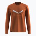 Мъжка тениска с дълъг ръкав Salewa Solidlogo Dry bombay brown