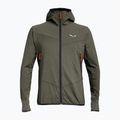 Мъжки трекинг суитшърт Salewa Agner Hybrid PL/DST FZ Hoody faded green melange/0910