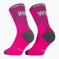 Чорапи DYNAFIT Run Wild Crew pink glo 5