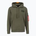 Мъжка качулка Alpha Industries Red Stripe Hoodie dark green