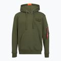Мъжка качулка Alpha Industries Red Stripe Hoodie dark green