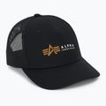 Мъжки Alpha Industries Label Trucker бейзболна шапка черен