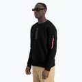 Мъжки пуловер с отразяващ печат Alpha Industries black 4