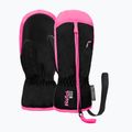 Детски скиорски ръкавици Reusch Ben Mitten black/ knockout pink