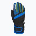 Детски ски ръкавици Reusch Duke R-Tex XT черни/блестящо сини/безопасно жълти 2