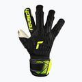 Детски вратарски ръкавици Reusch Attrakt Freegel Gold Finger Support black/safety yellow 2