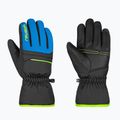Детски скиорски ръкавици Reusch Alan Junior black/brilliant blue/safety yellow