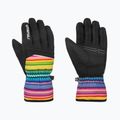 Детски скиорски ръкавици Reusch Alan Junior black/multicolour lines