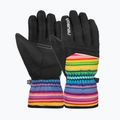 Детски скиорски ръкавици Reusch Alan Junior black/multicolour lines