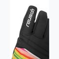 Детски скиорски ръкавици Reusch Alan Junior black/multicolour lines 4