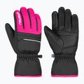 Детски скиорски ръкавици Reusch Alan Junior black/pink glo