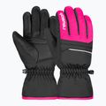 Детски скиорски ръкавици Reusch Alan Junior black/pink glo 2