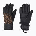 Дамски скиорски ръкавици Reusch Beatrix R-Tex XT черно/кафяво leopard