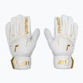 Детски вратарски ръкавици Reusch Attrakt AB1 Solid Junior white/gold 2