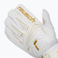 Детски вратарски ръкавици Reusch Attrakt AB1 Solid Junior white/gold 4