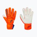 Детски вратарски ръкавици Reusch Attrakt Solid Finger Support Junior shocking orange/blue