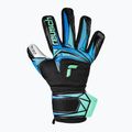 Детски вратарски ръкавици Reusch Attrakt RE:GRIP NC Junior black/ocean light 3