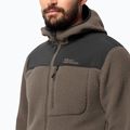 Мъжко поларено яке Kammweg Pile Fz студено кафе на Jack Wolfskin 4