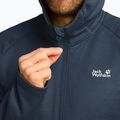 Мъжки суитшърт за трекинг Jack Wolfskin Peak District Hooded Full Zip midnight sky 5
