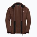 Мъжки суитшърт за трекинг Jack Wolfskin Peak District Full Ziphot choc 9