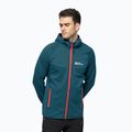 Мъжки потник Jack Wolfskin Hydro Grid Hooded FZ от полар  син 1710002