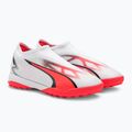 Детски футболни обувки PUMA Ultra Match Ll TT + Mid Jr puma white/puma black/fire orchid 4