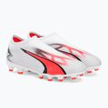 Детски футболни обувки PUMA Ultra Match Ll FG/AG Jr puma white/puma black/fire orchid 4