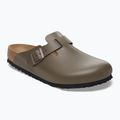 BIRKENSTOCK джапанки Boston NL Regular гладка кожа бетонно сиво