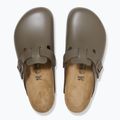 BIRKENSTOCK джапанки Boston NL Regular гладка кожа бетонно сиво 3