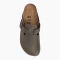 BIRKENSTOCK джапанки Boston NL Narrow гладка кожа бетонно сиво 5