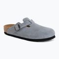 Чехли BIRKENSTOCK Boston Suede Leather stone blue