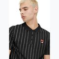 Мъжка поло тениска FILA Luckenwalde black/bright white striped 4