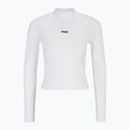 Дамска блуза с дълъг ръкав FILA Linnuse Cropped Turtle Neck bright white