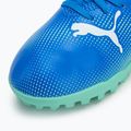 Детски футболни обувки PUMA Future 7 Play TT Jr hyperlink blue/mint/puma white 7