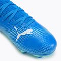 Детски футболни обувки PUMA Future 7 Play FG/AG Jr hyperlink blue/mint/puma white 7