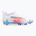 Детски футболни обувки PUMA Ultra 5 Match Vol. Up FG/AG Jr puma white/luminous blue 3