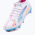 Детски футболни обувки PUMA Ultra 5 Match Vol. Up FG/AG Jr puma white/luminous blue 5