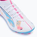 Детски футболни обувки PUMA Ultra 5 Match Vol. Up FG/AG Jr puma white/luminous blue 7